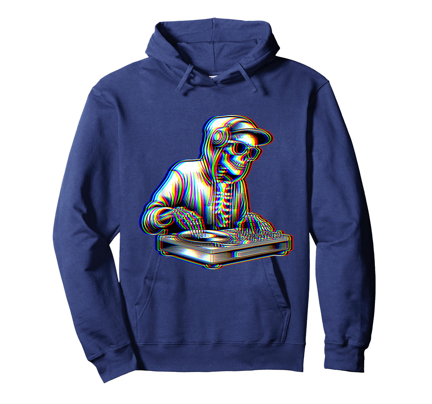 Trippy Skeleton Dj Optical Illusion EDM Rave Festival Music T-Shirt