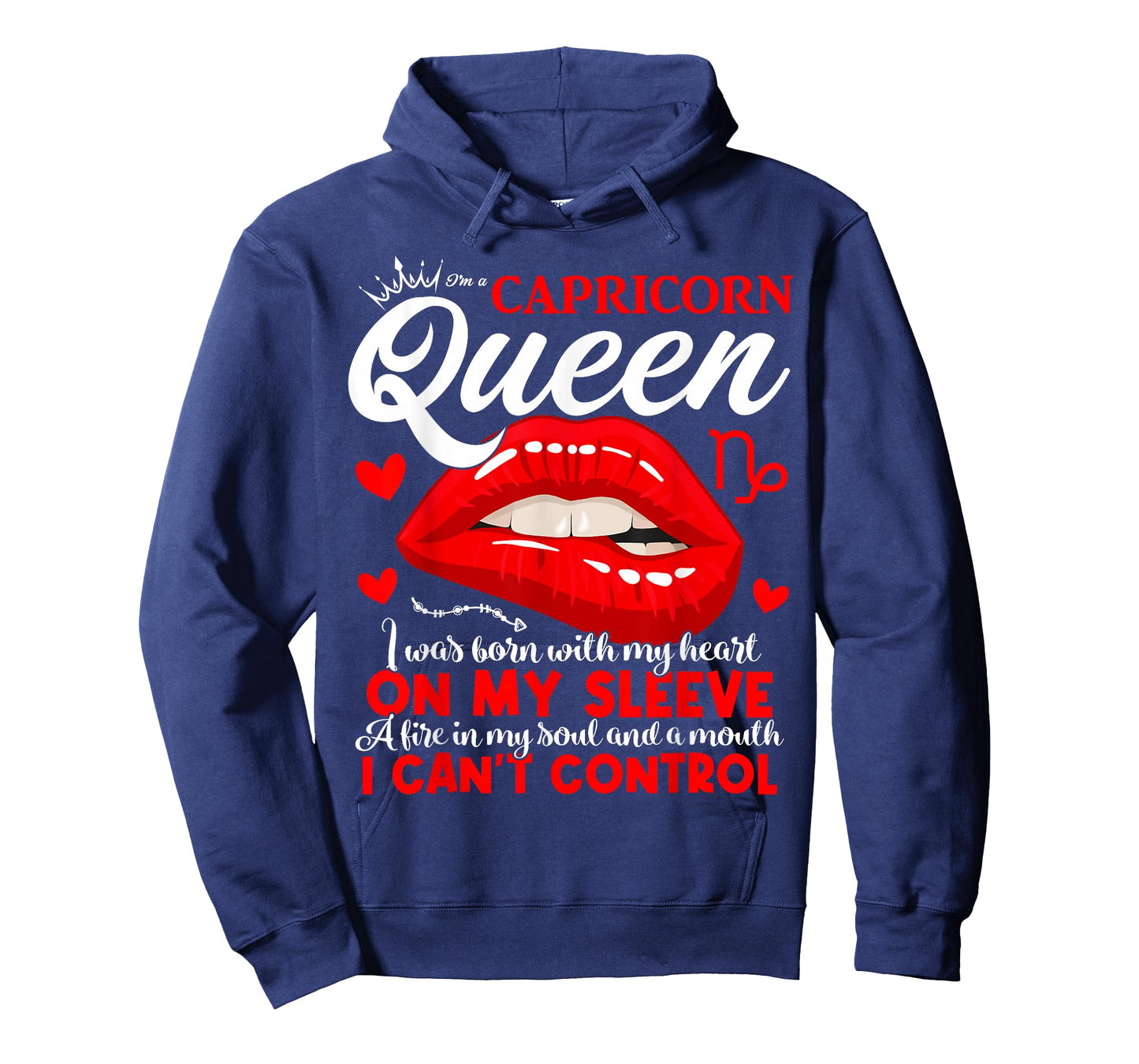 Myassil Capricorn Queen Birthday Zodiac Sign Funny Lips T-Shirt