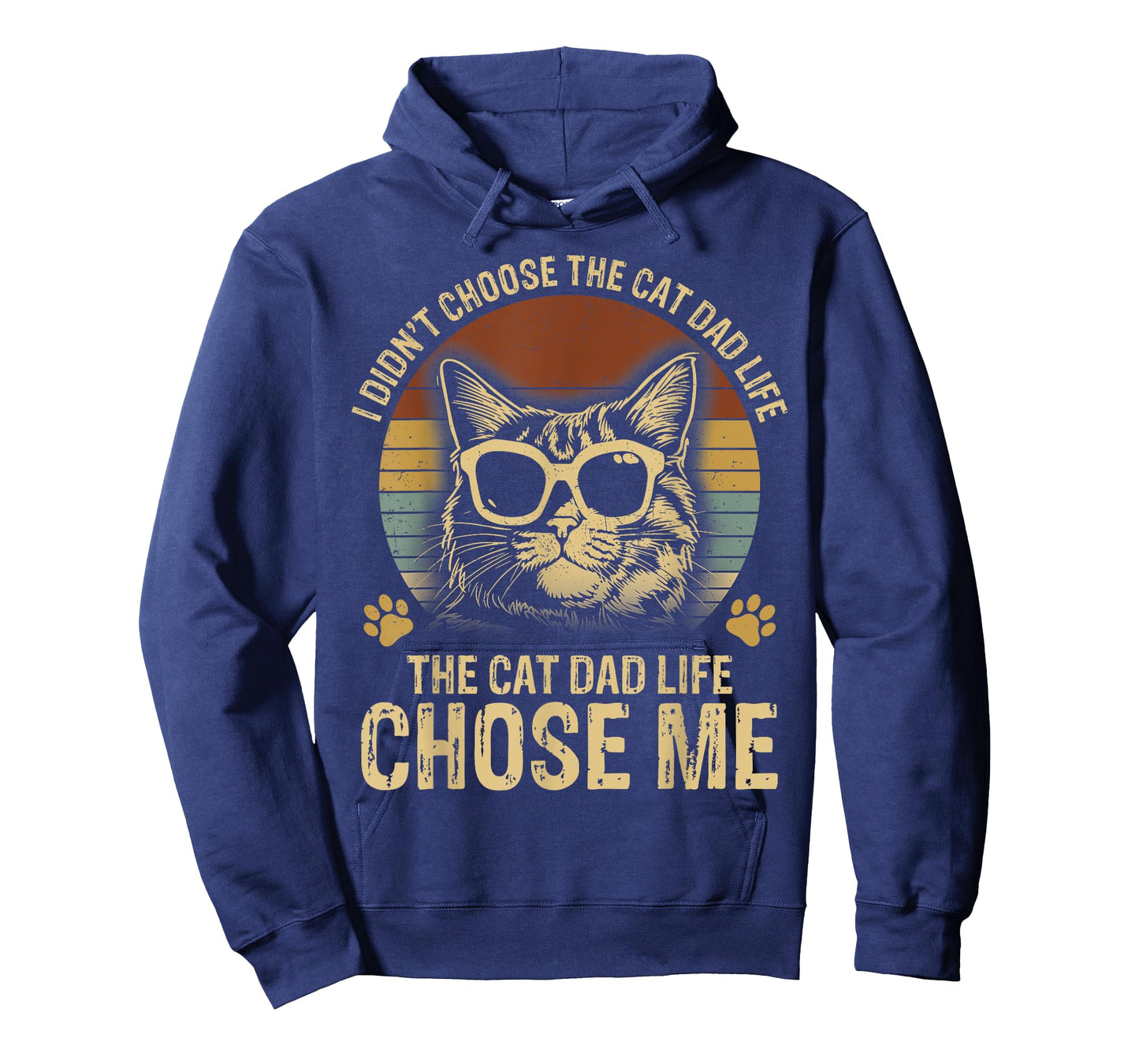 I Didn't Choose The Cat Dad Life Funny Retro Cat Lover T-Shirt