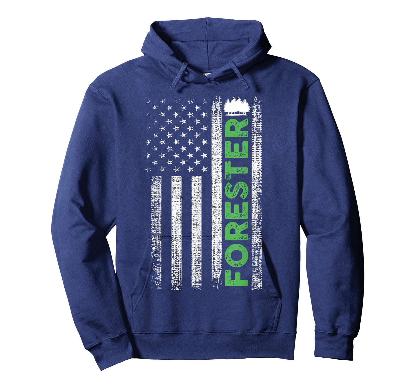 Forest Forestry Worker American Flag Forester T-Shirt