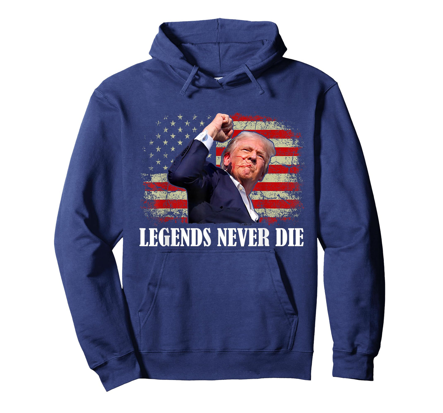 Trump Shot Legends Never Die 2024 US Flag Vintage T-Shirt