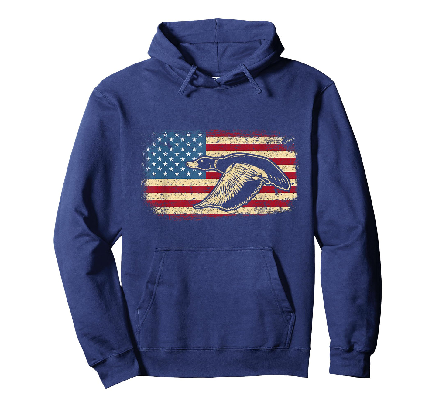 USA Flag Patriotic American Waterfowl Duck Hunting Men T-Shirt