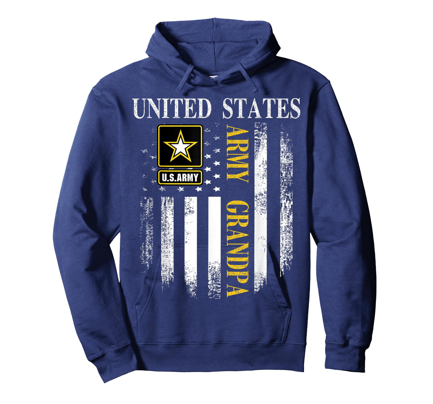 Vintage United States Army Grandpa With American Flag Gift T-Shirt