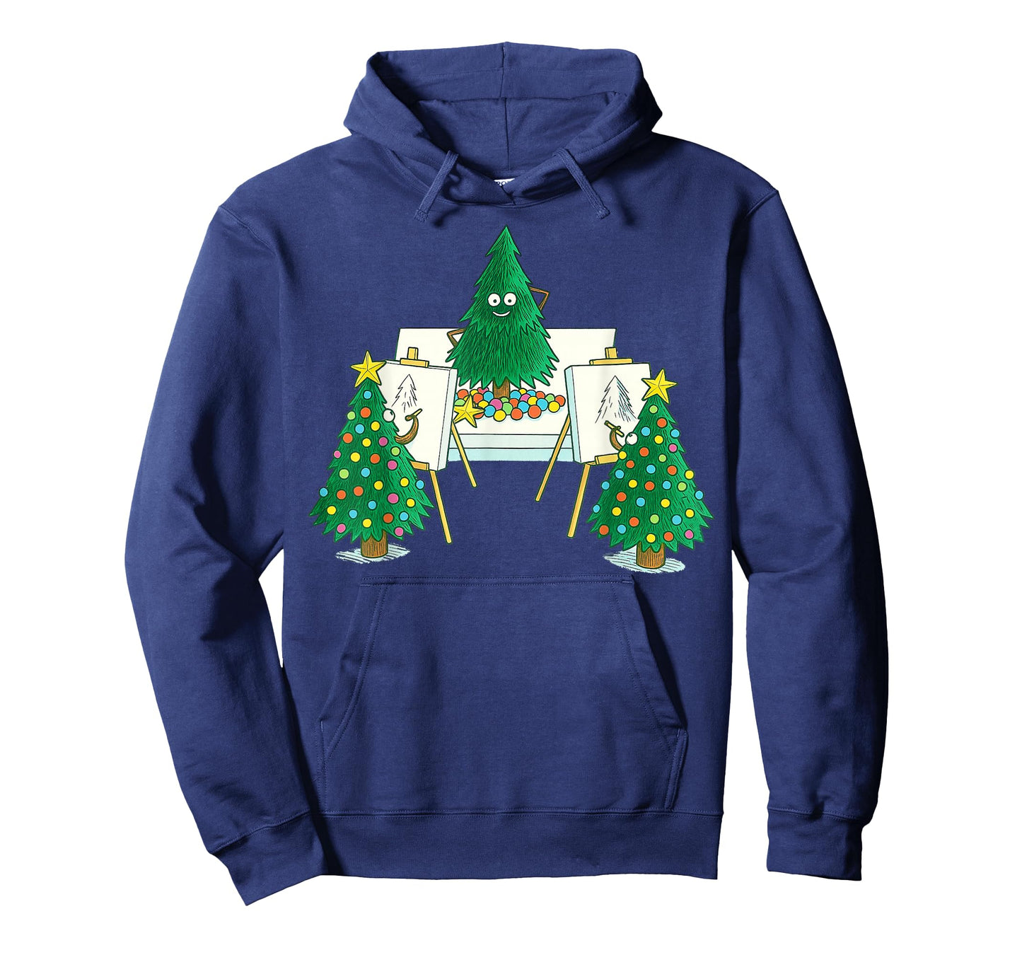 Funny Christmas Art Teacher Christmas Tree Drawing Class Hum T-Shirt