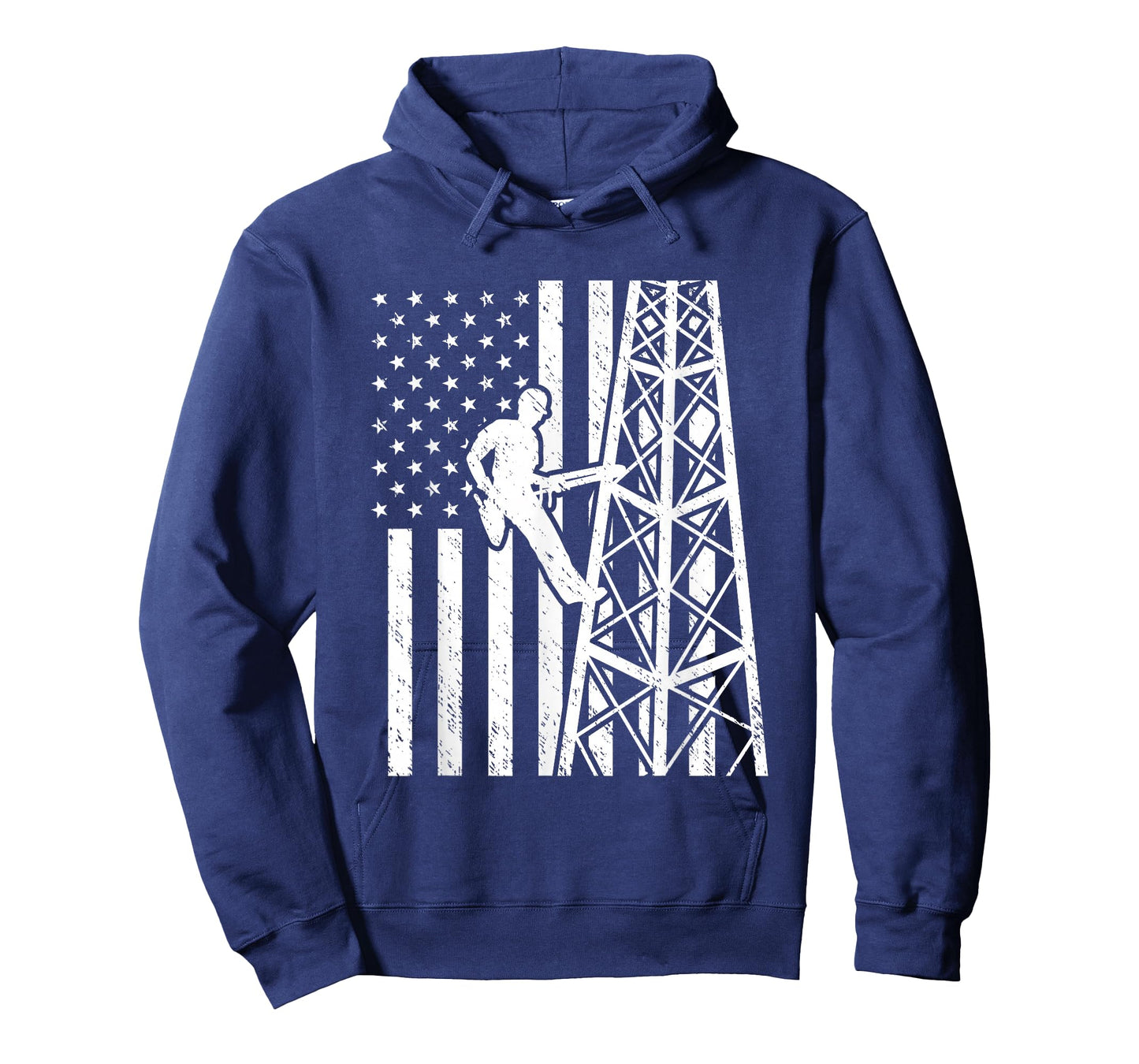 Tower Climber American Flag Cell Tower Towers Worker Women Kids Men T-Shirt