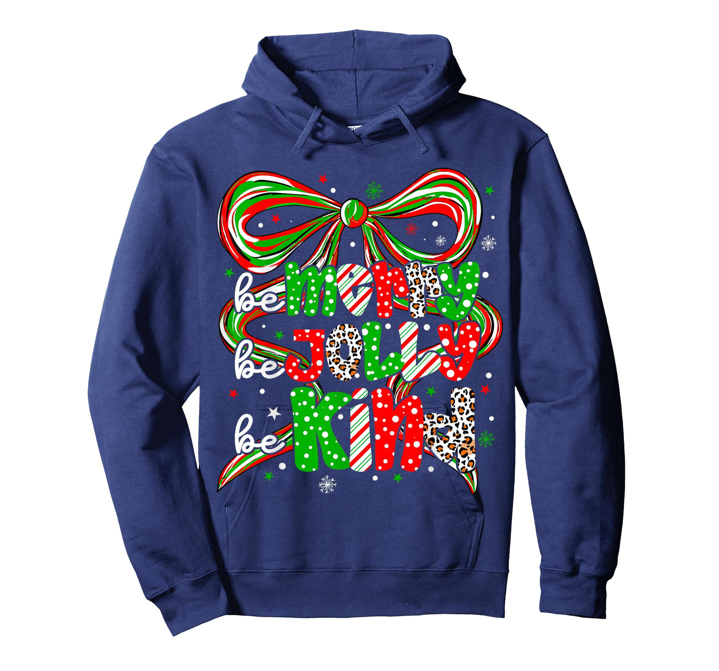 Merry Be Jolly Be Kind Merry Christmas Teacher Xmas Bow Pjs T-Shirt