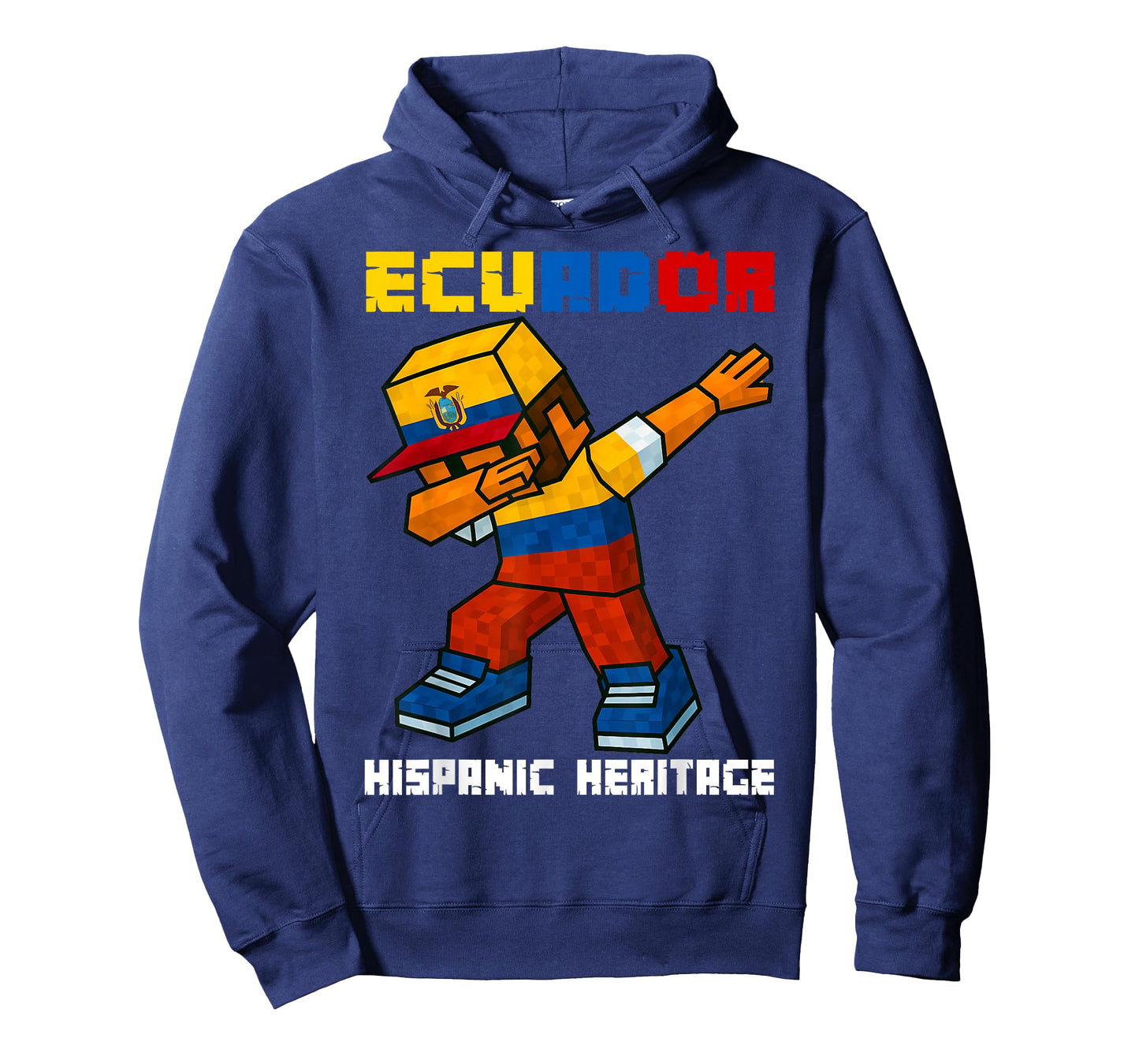 Ecuador Dab Boy Game Pixel Hispanic Heritage Ecuadorian Kids T-Shirt