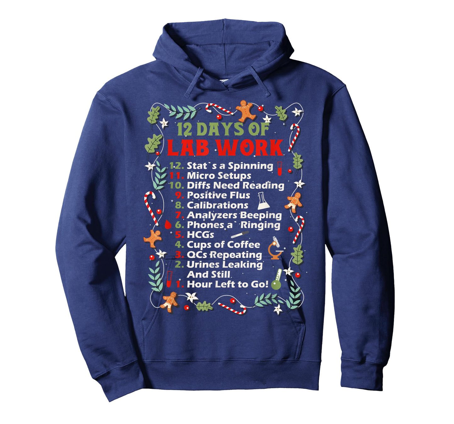 12 days of lab technician Christmas funny medical laboratory T-Shirt