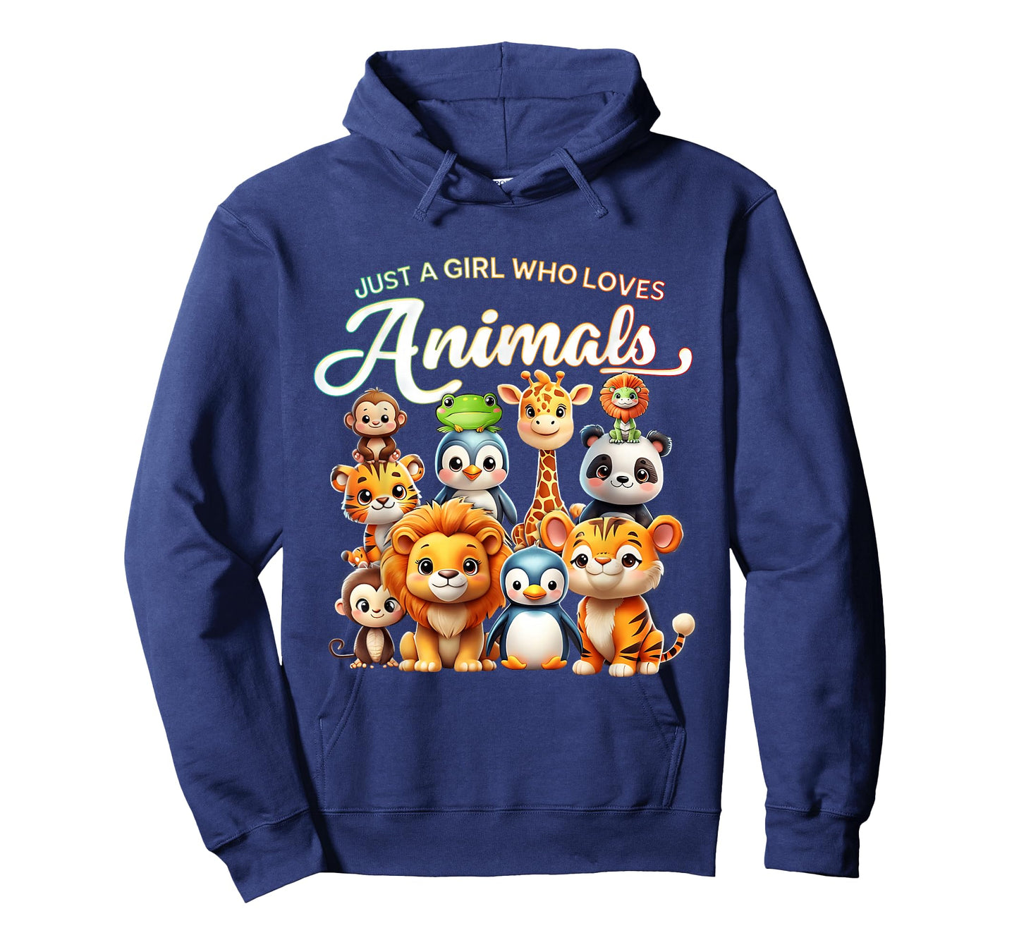 Just Girl Who Loves Animals Wild Safari Cute Zoo Animals T-Shirt