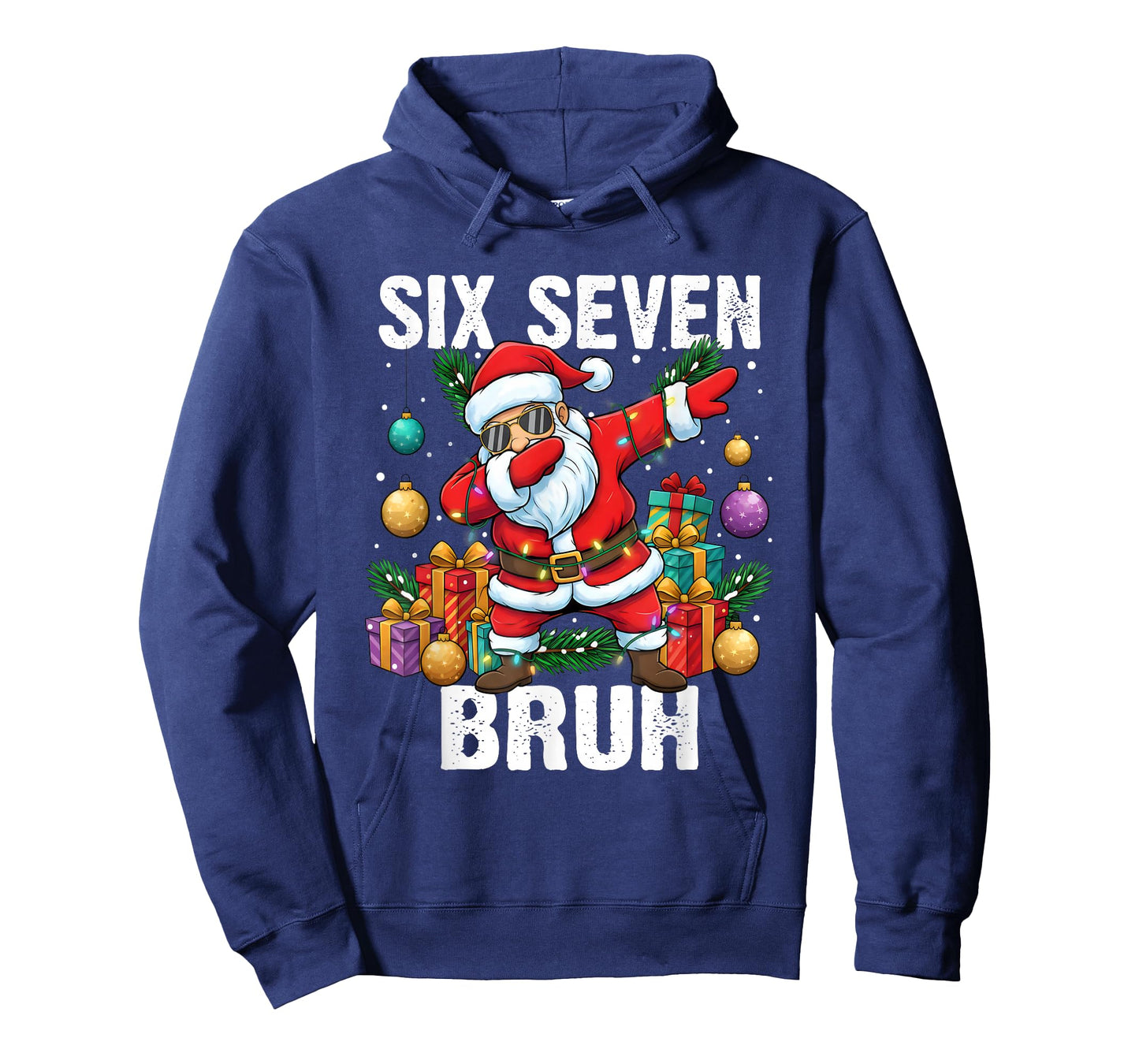 6-7 Bruh Christmas Cool Dabbing Santa Six Seven Meme Boys T-Shirt