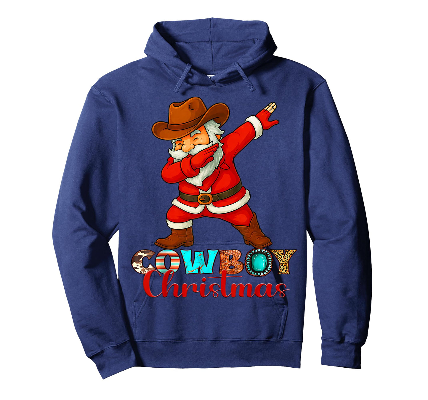 Cowboy Christmas Santa Dabbing Xmas Men Women Kids Outfit T-Shirt
