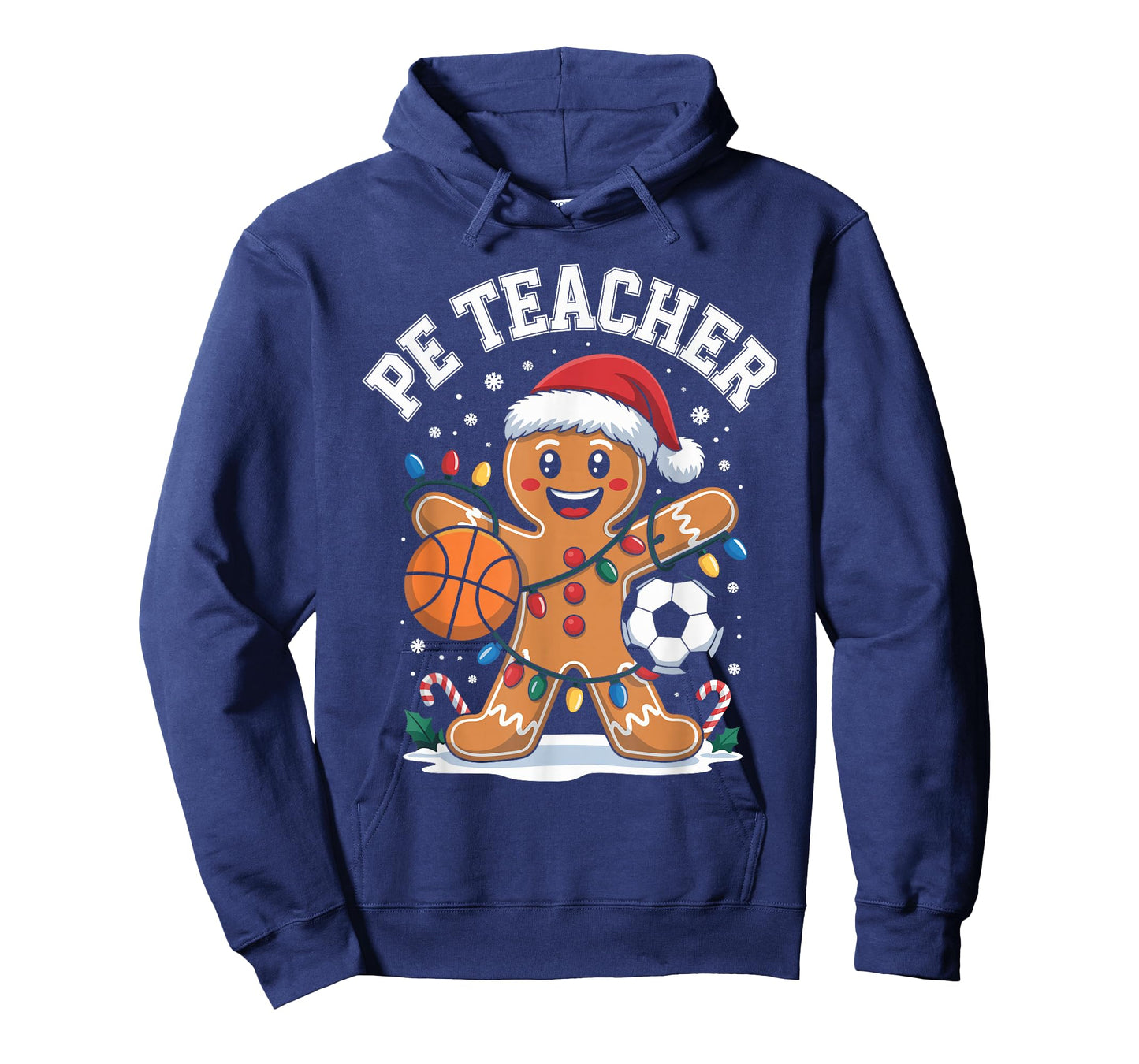 PE Teacher Gingerbread Christmas Physical Education Xmas T-Shirt