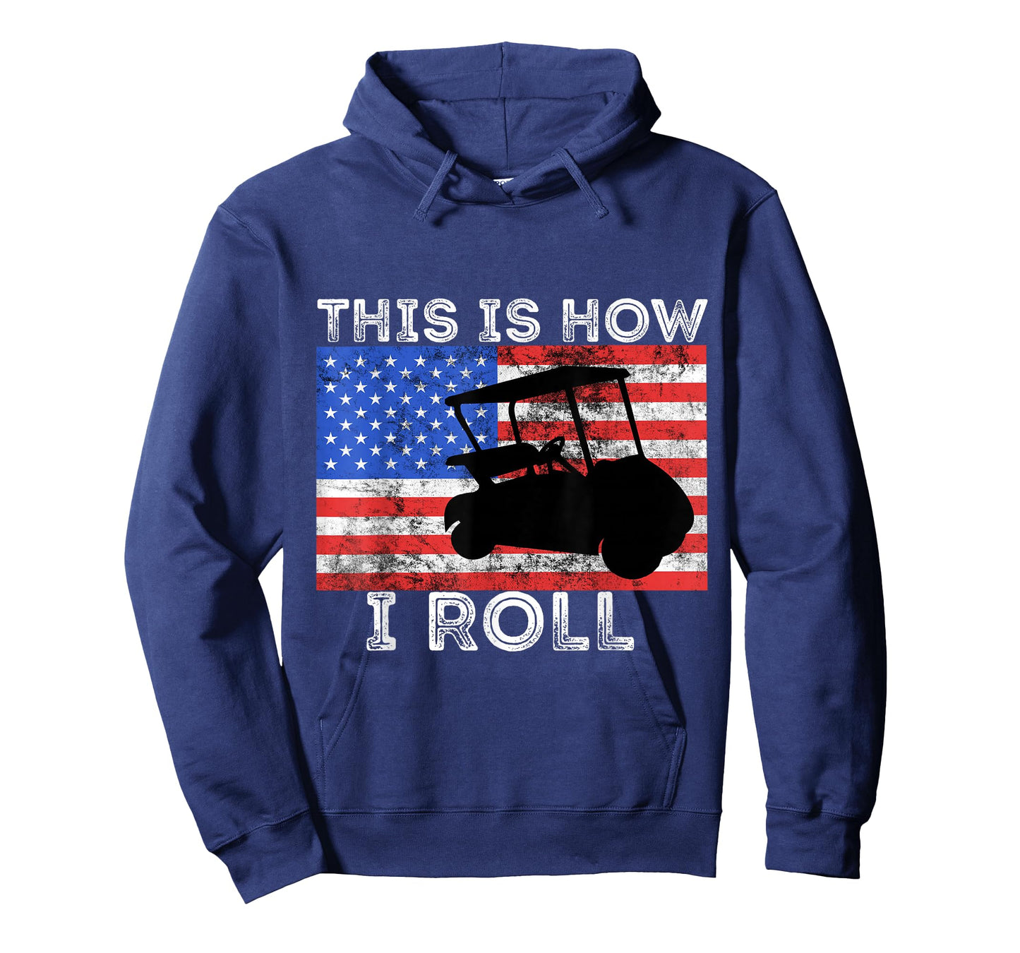 Golf Cart Driver This is How I Roll American Flag Golfing T-Shirt