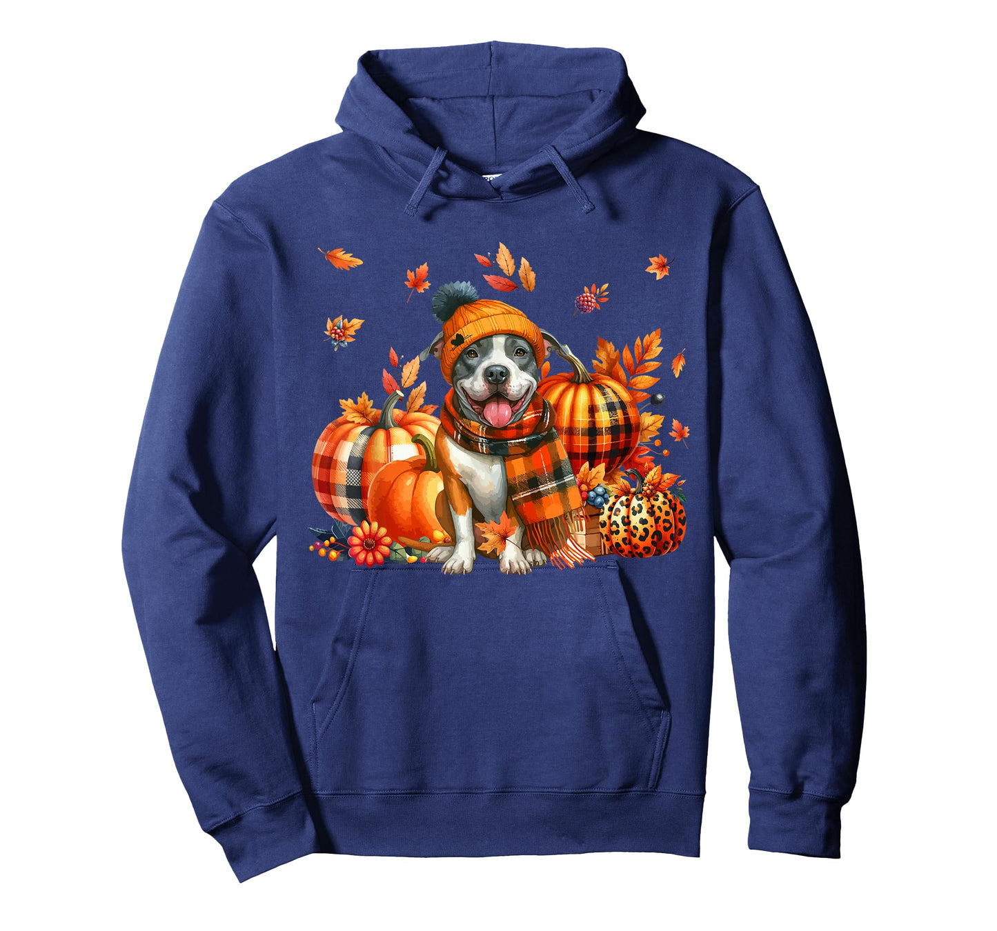 Pit Bull Thanksgiving Leopard Pumpkins Fall Leaves Lover T-Shirt