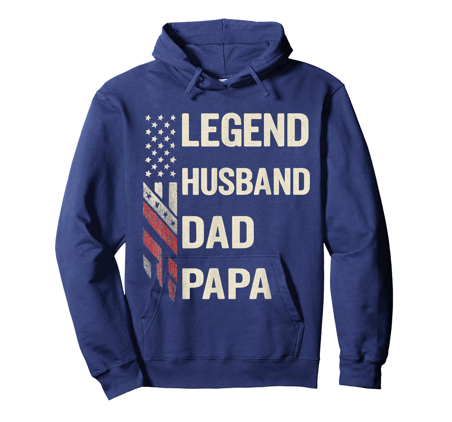 Legend Husband Dad Papa Vintage American Flag Fathers Day T-Shirt