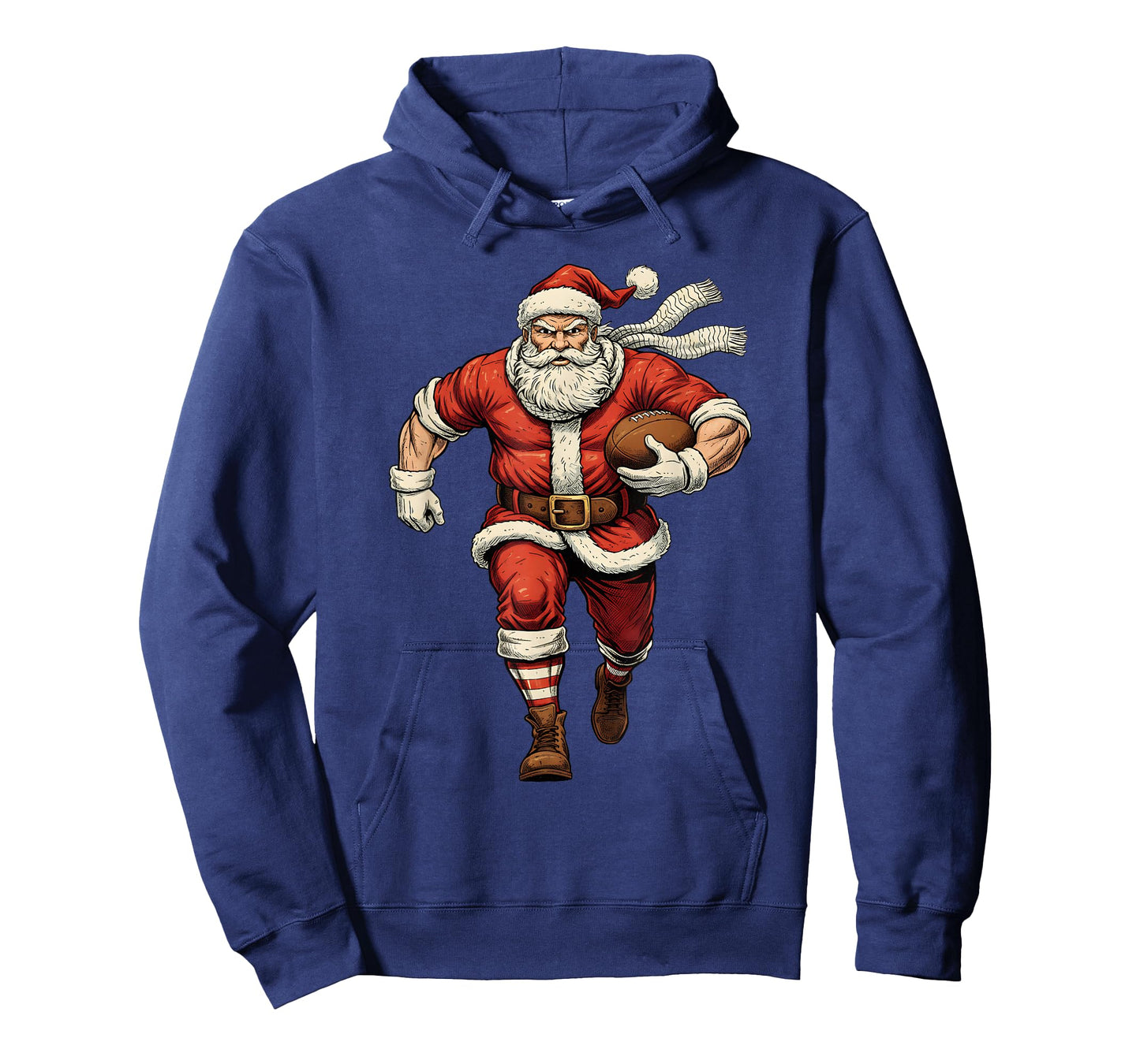Christmas Santa Playing Rugby Sport Player Xmas Holiday T-Shirt
