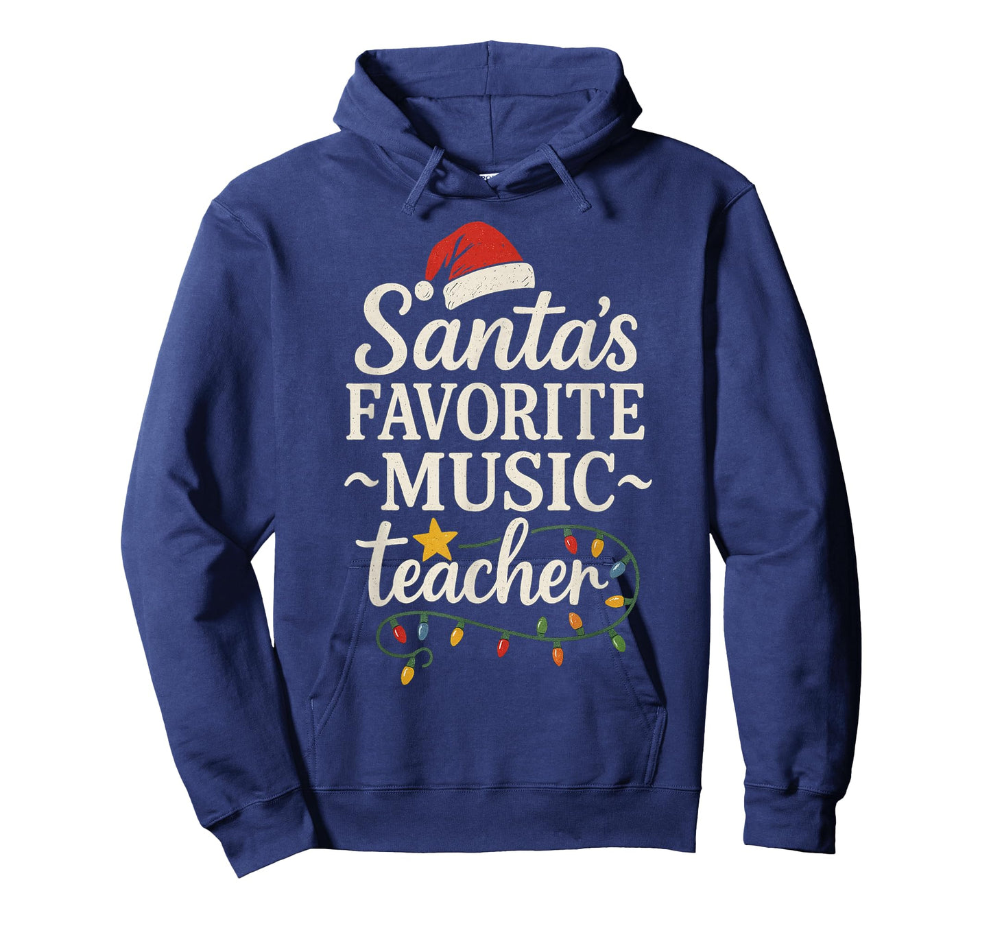 Merry Christmas Lights Santa's Favorite Music Teacher T-Shirt
