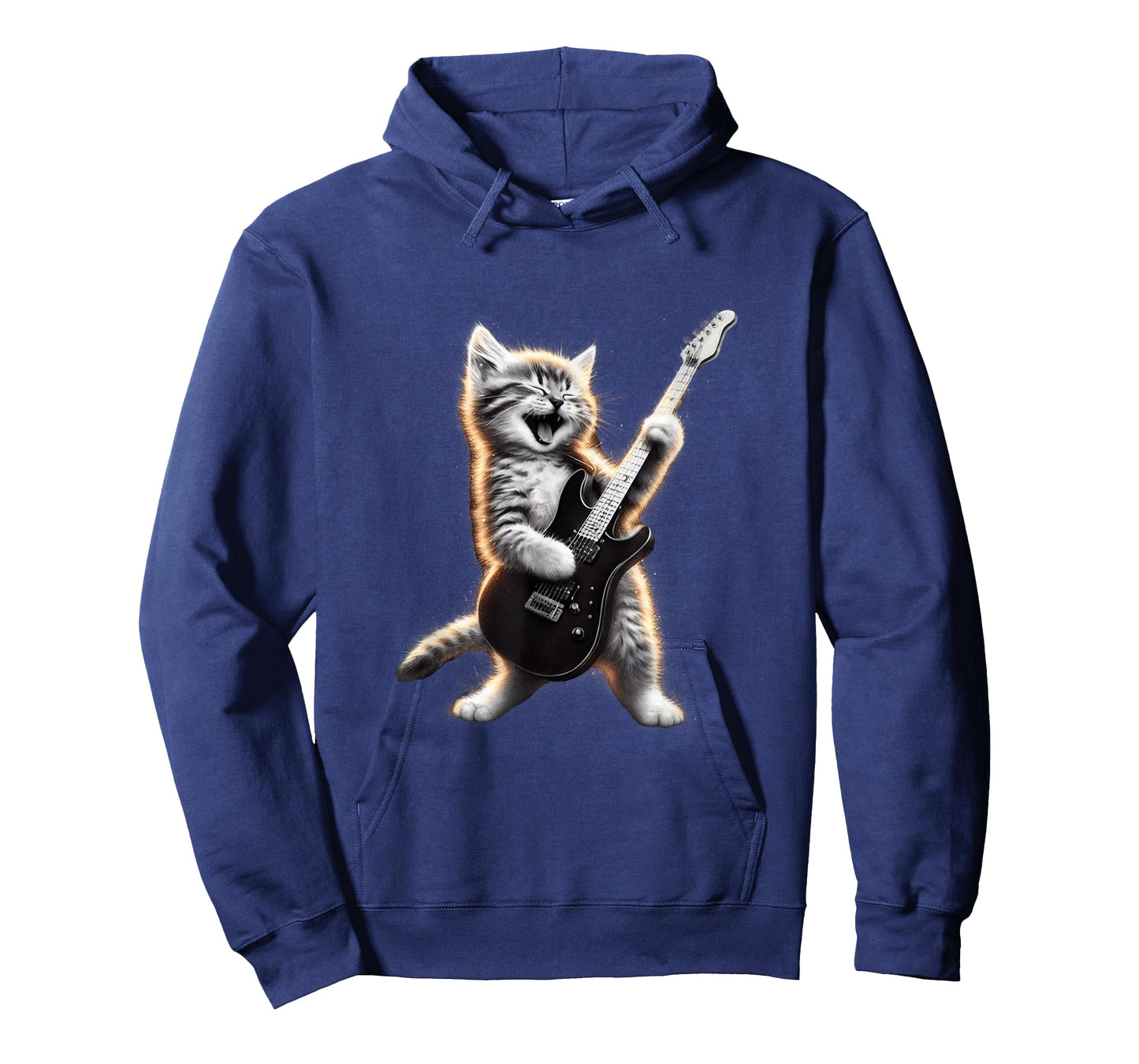 Cat Playing Guitar - Funny Rock Music Guitar Cat T-Shirt
