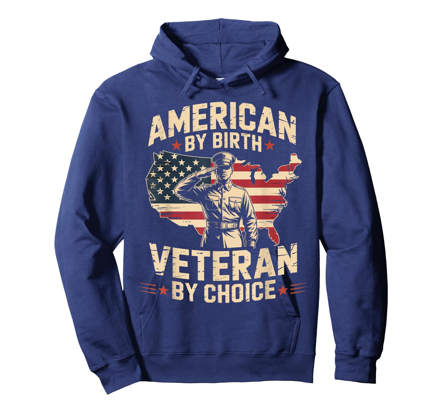 American by Birth Veteran by Choice US Flag Veterans Day T-Shirt