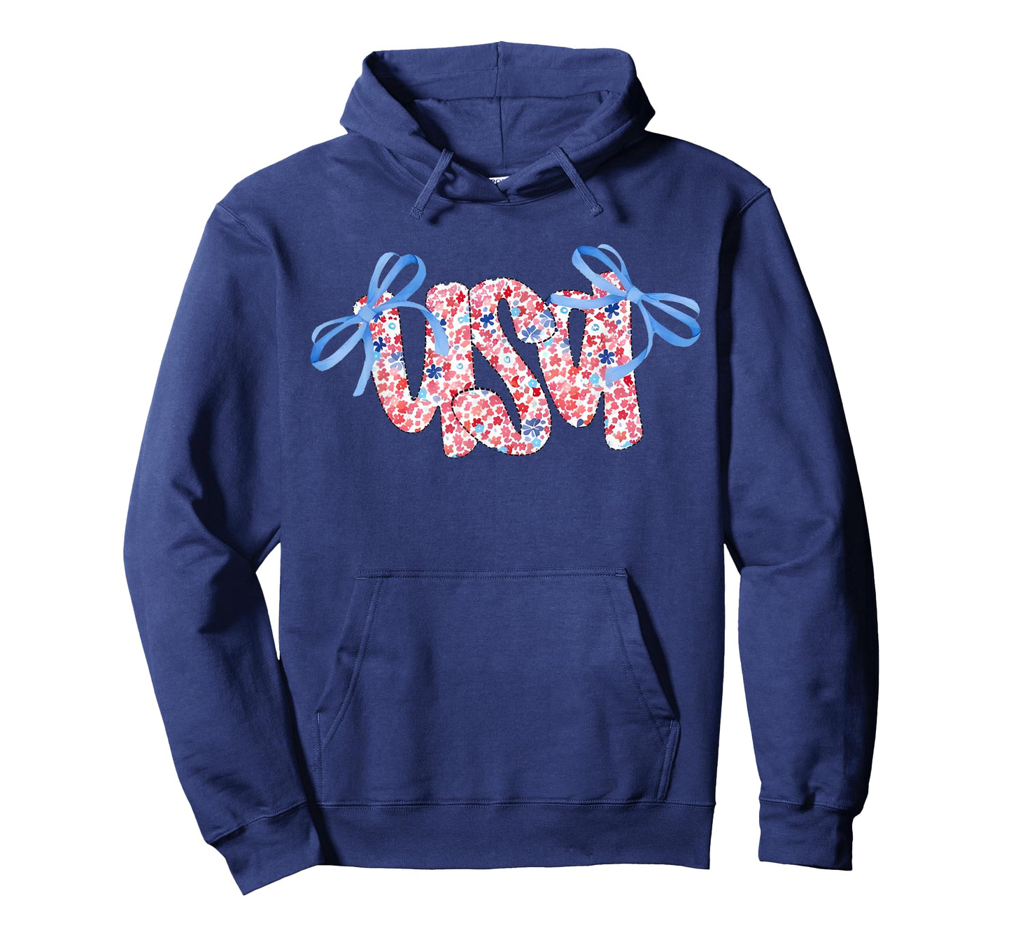 Floral USA Coquette Bow 4th of July America T-Shirt