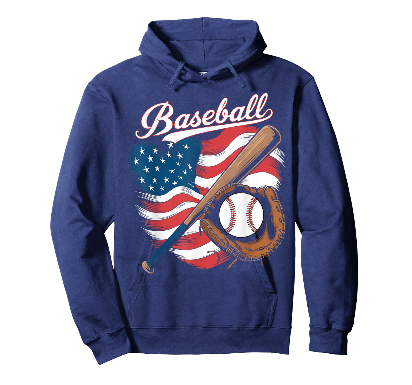 American Flag Baseball Player Bat Fan Catcher Pitcher USA T-Shirt