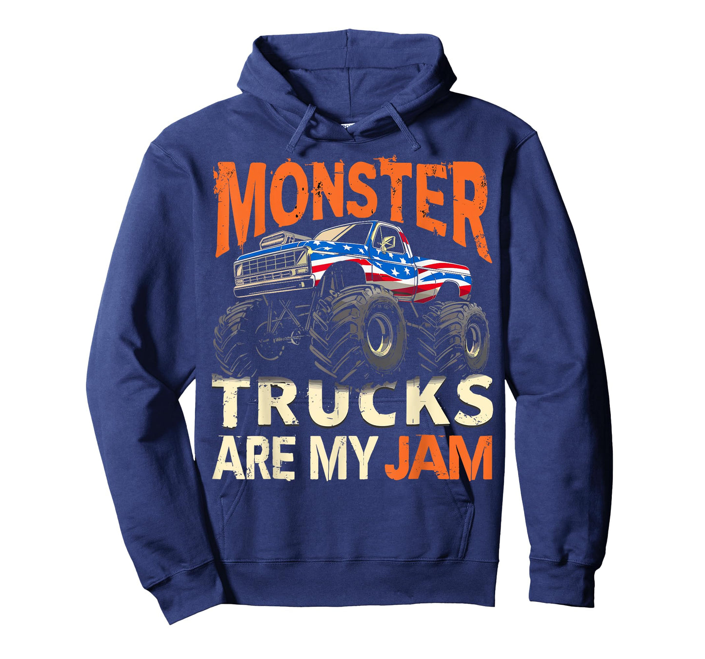 Monster Trucks are my Jam USA Flag American T-Shirt