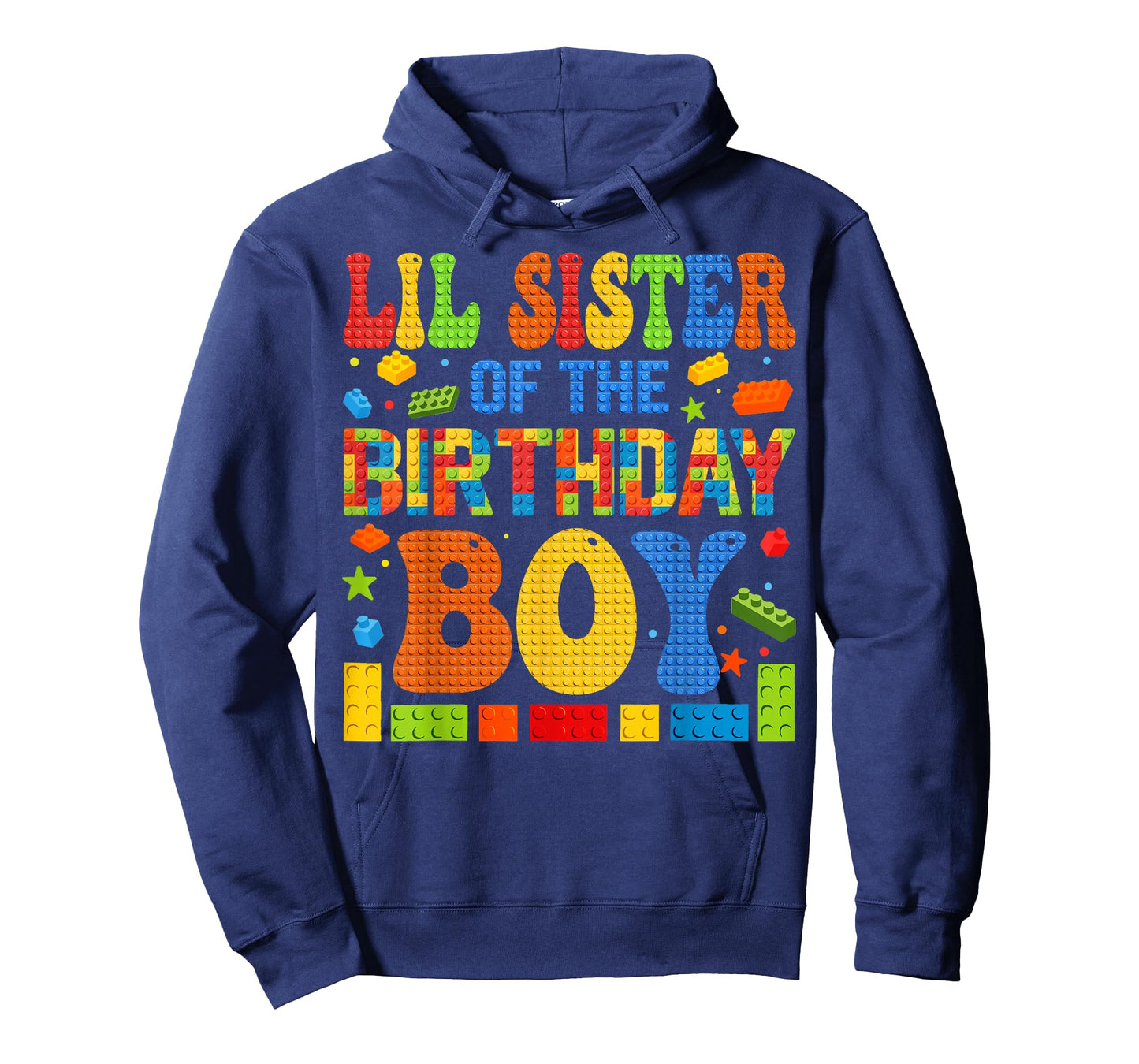 Lil Sister Of The Birthday Boy Building Block Birthday Party T-Shirt