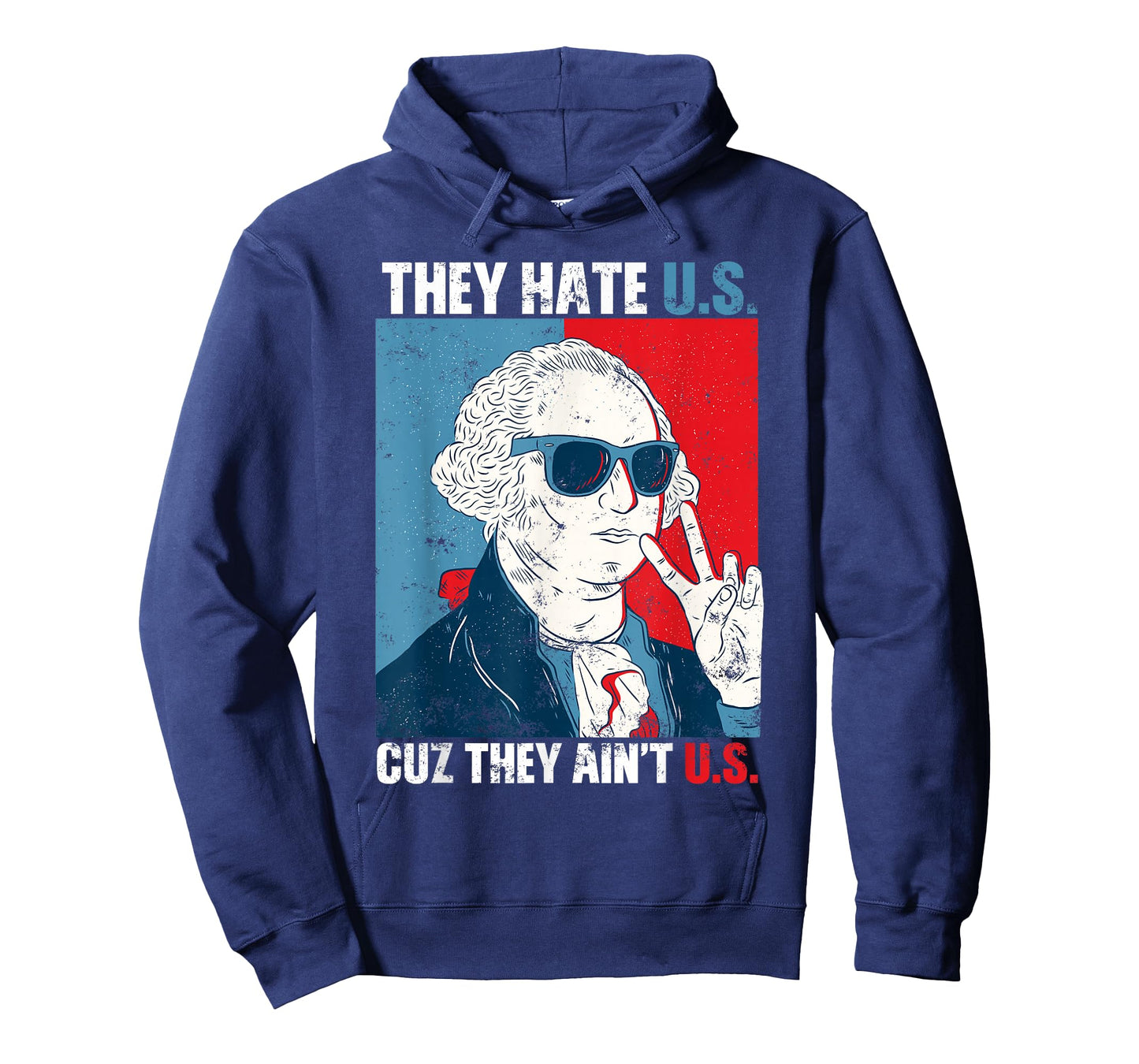 They Hate Us Cuz They Ain't Us USA American Flag 4th of July T-Shirt