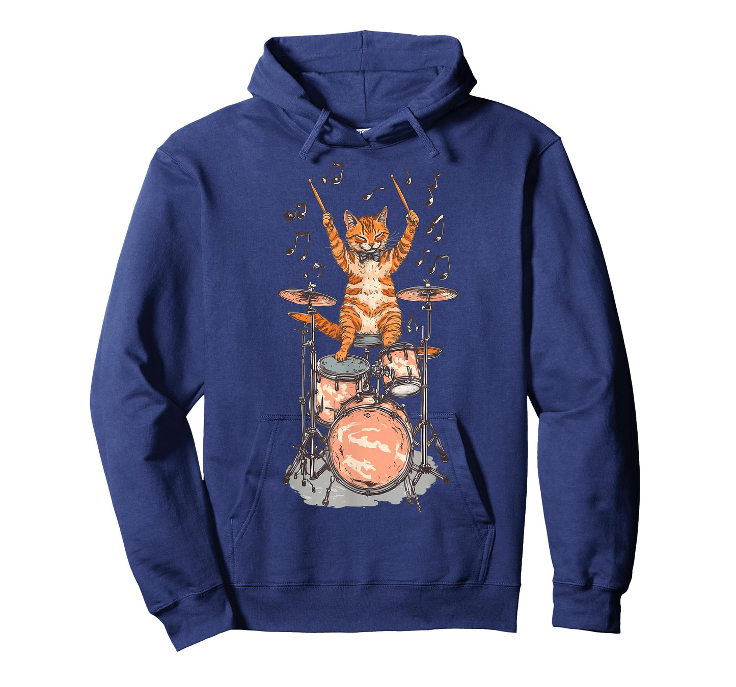 Cat Playing Drums Rock Music T-Shirt