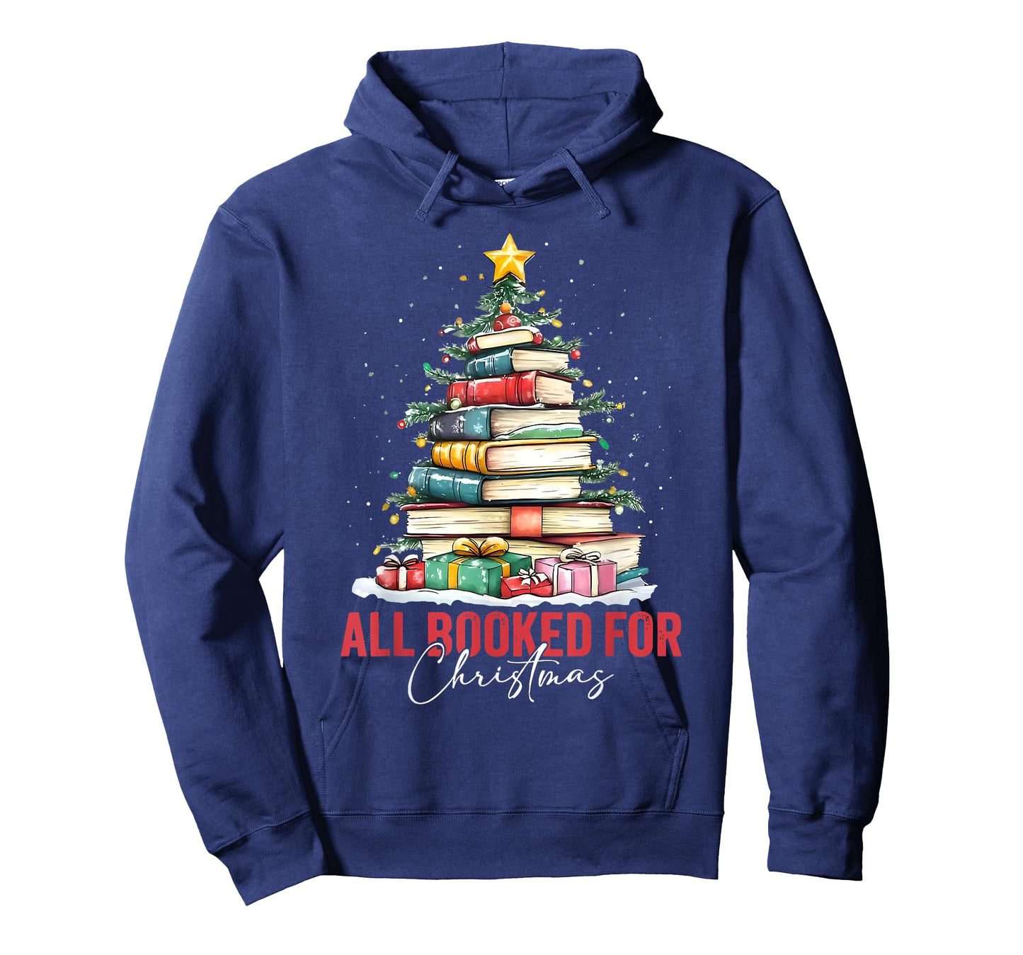 All Booked for Christmas Xmas Tree Teacher Holiday Pajamas T-Shirt