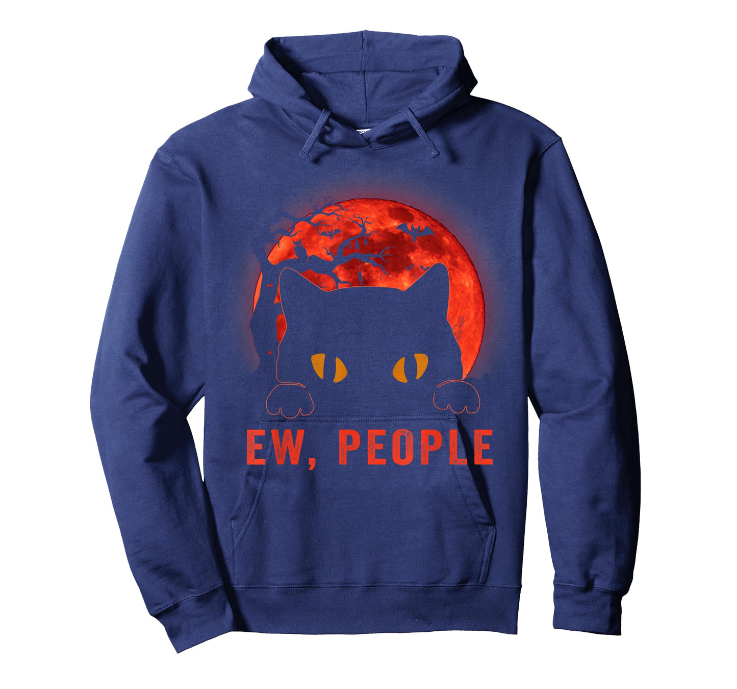 Ew People Funny Black Cat Evil Eyes Meowy Kitten Halloween T-Shirt