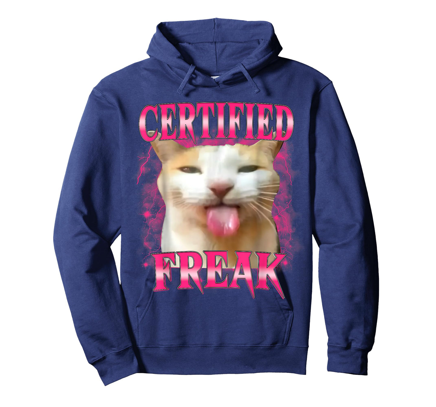 Certified Freak Eat Cement Cursed Cat Funny Cat Meme T-Shirt