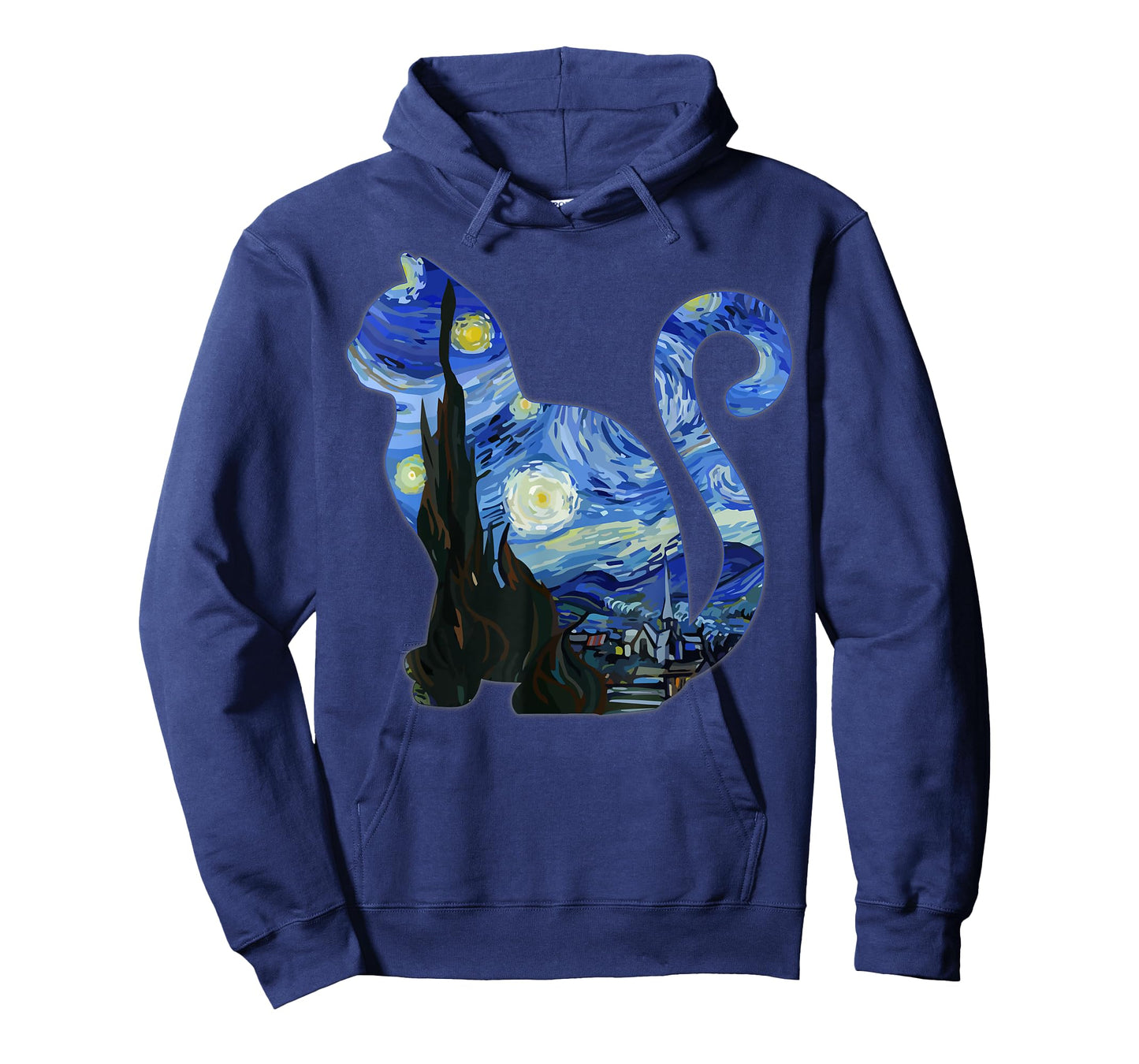 Cat Starry Night Van Gogh Cat for Funny Cat Mom Cat Lover T-Shirt