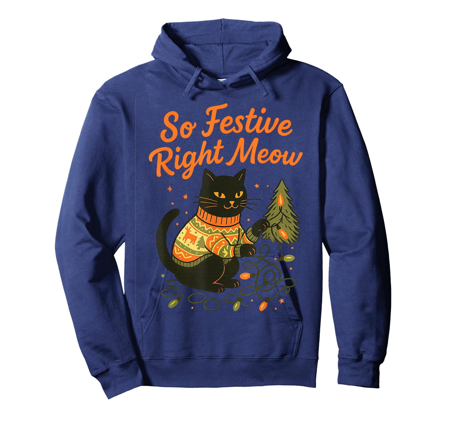 So Festive Right Meow Funny Cat Christmas Santa Holiday T-Shirt