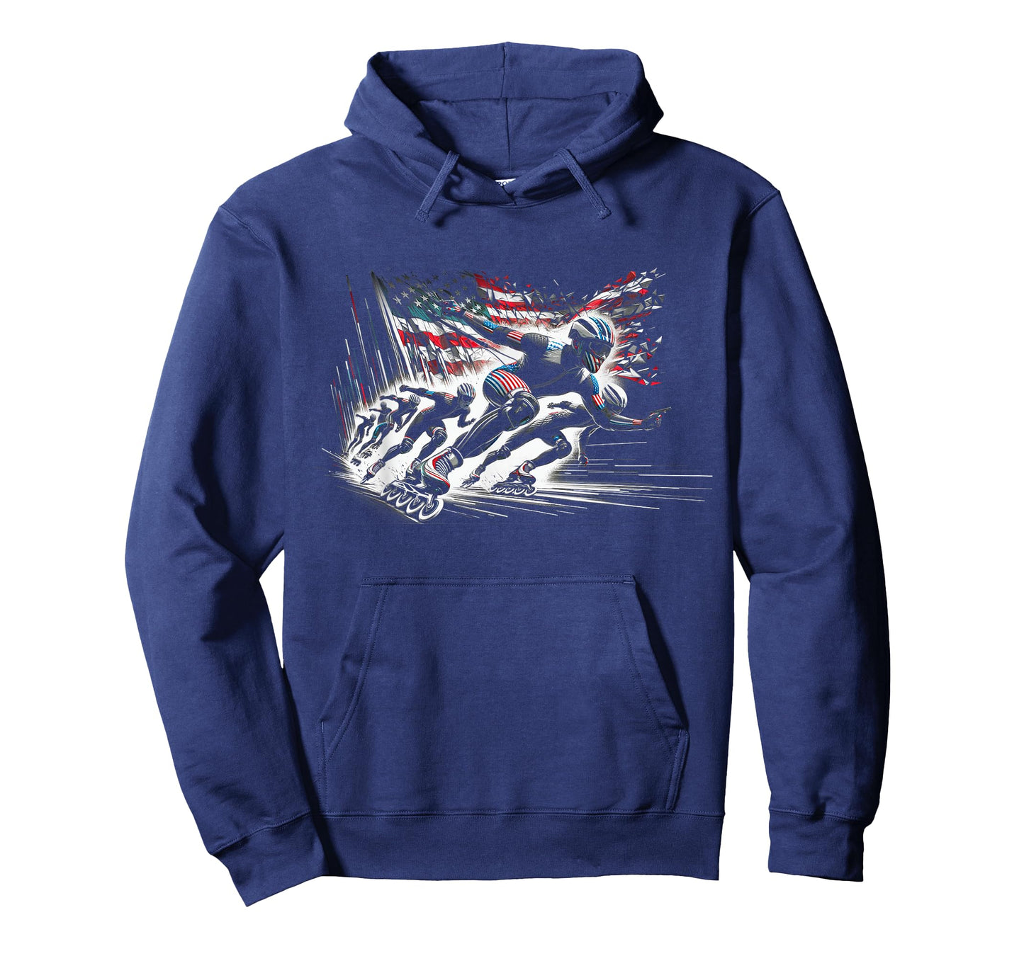 Inline Speed Skating American Flag Roller Blading T-Shirt