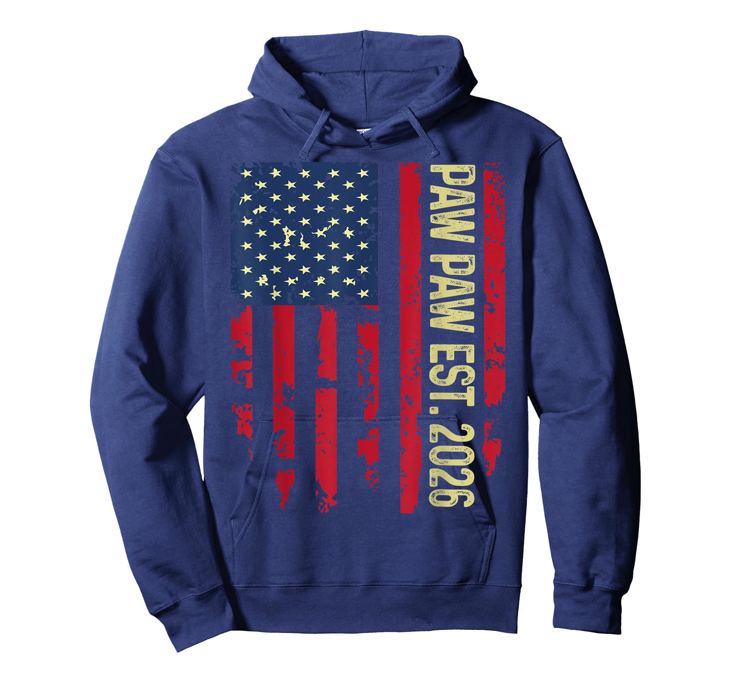 Promoted to Paw Paw Est 2026 Retro American flag T-Shirt