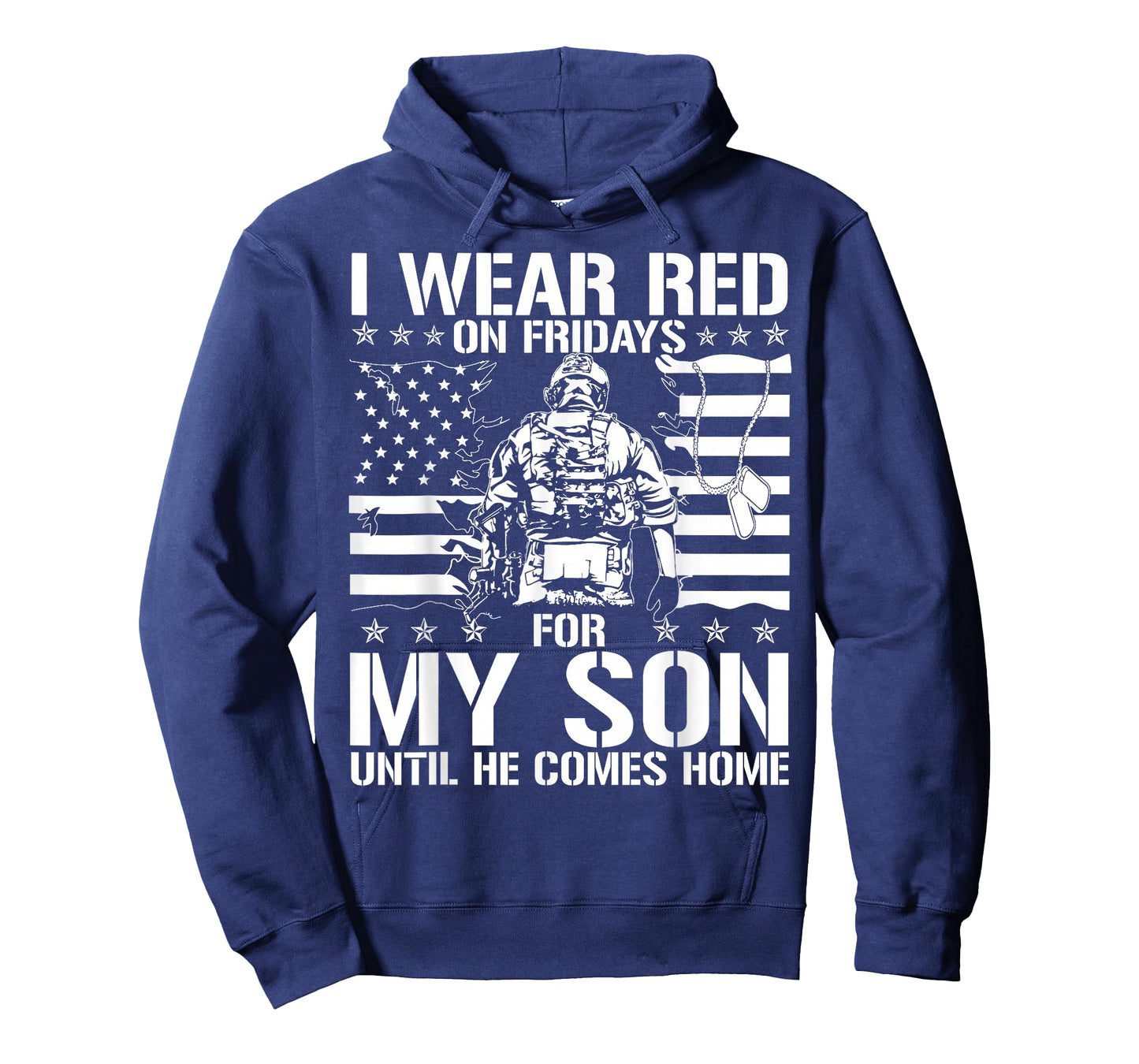 I Wear Red On Fridays For My Son American Flag Military T-Shirt