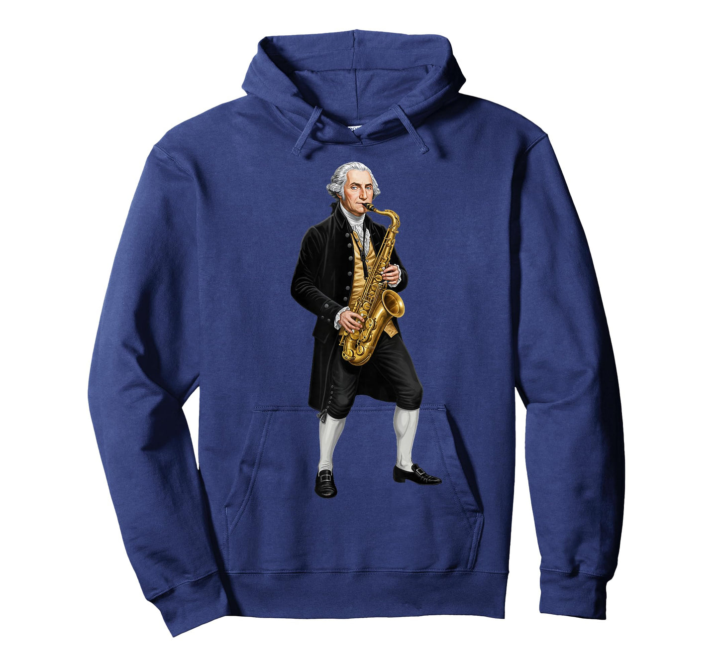 George Washington Playing Saxophone Funny Music History Tee T-Shirt