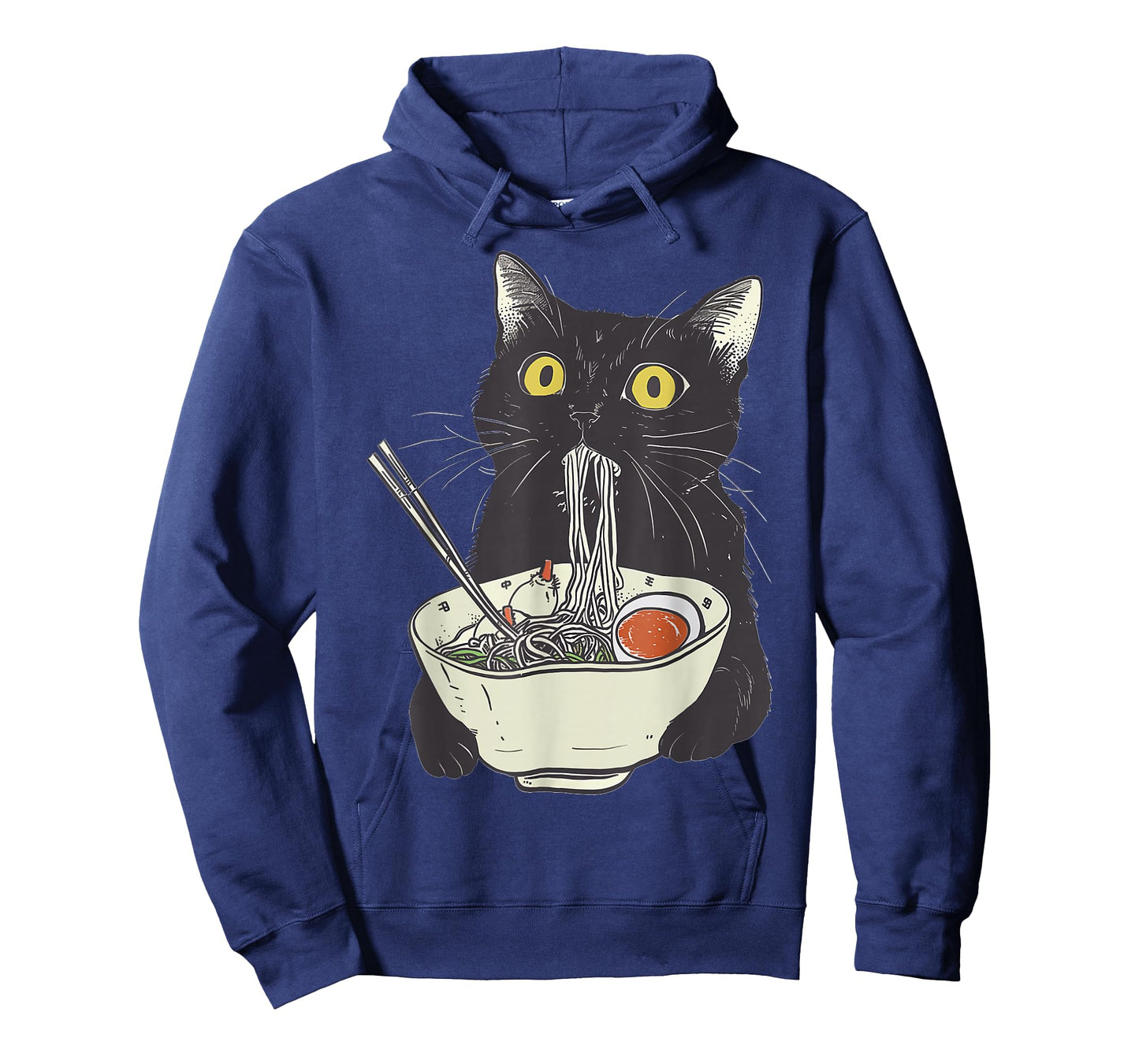 Japanese Cat Funny Cat Eating Ramen Vintage Japanese Noodles T-Shirt