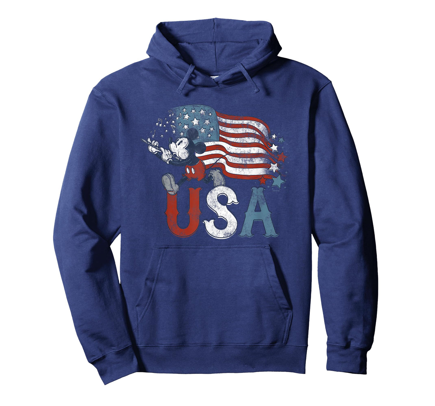 Disney Mickey Mouse with Flute America USA Flag 4th of July T-Shirt