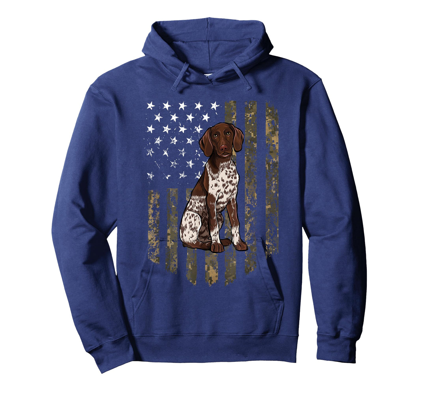 Camo American Flag German Shorthaired Pointer 4th of July T-Shirt