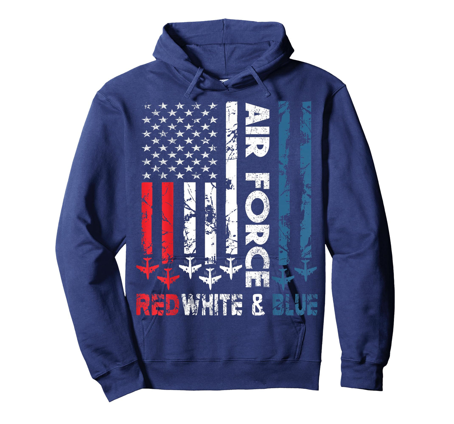Air Force Red White and Blue 4th of July Vintage USA Flag T-Shirt