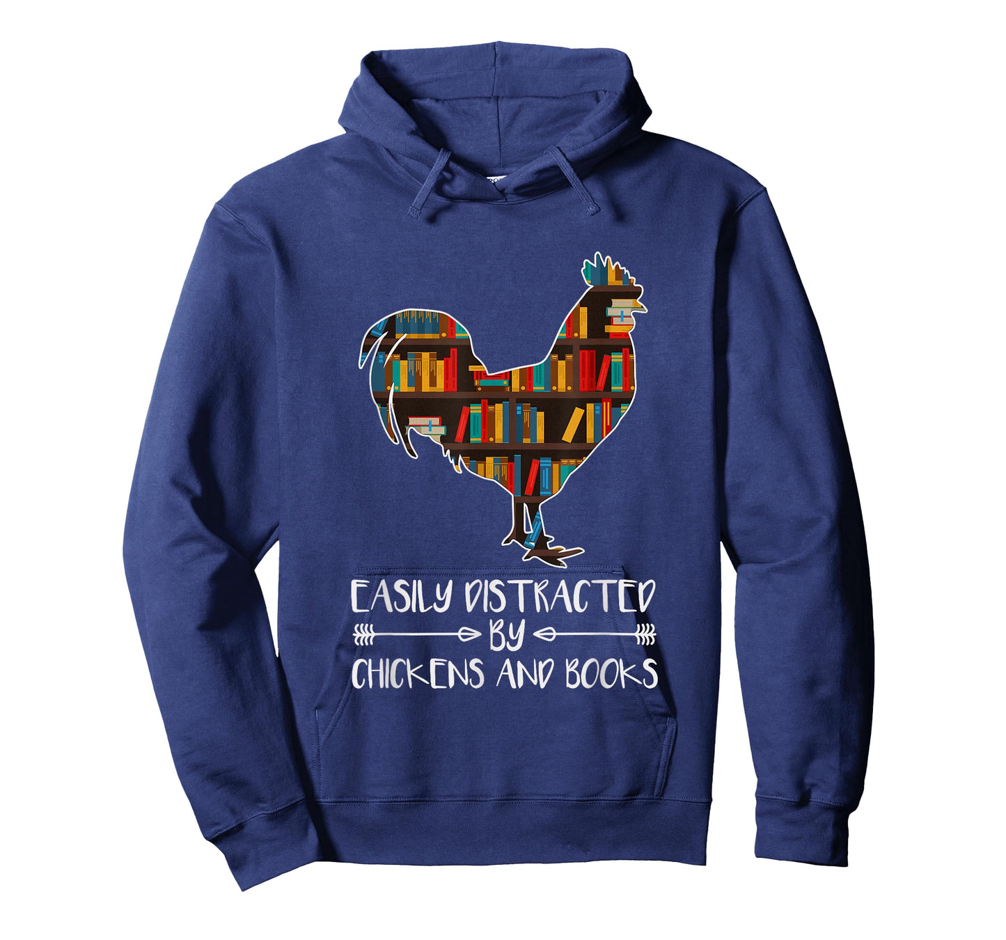 Chicken Book Lover - Easily Distracted By Chickens And Books T-Shirt
