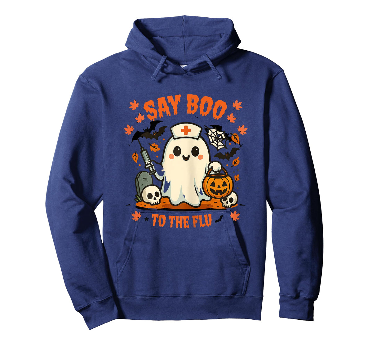 Nurse Ghost Halloween Vaccine Say Boo to The Flu T-Shirt