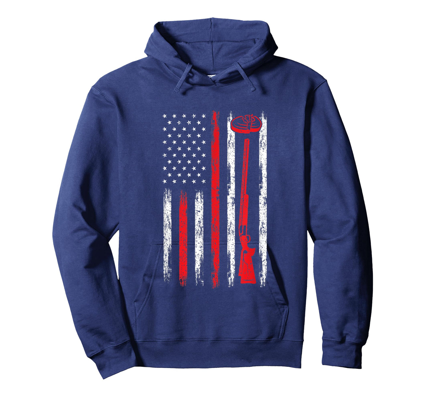 Clay Pigeon Shooting USA American Flag - Trap Rifle Firearm Women Men T-Shirt