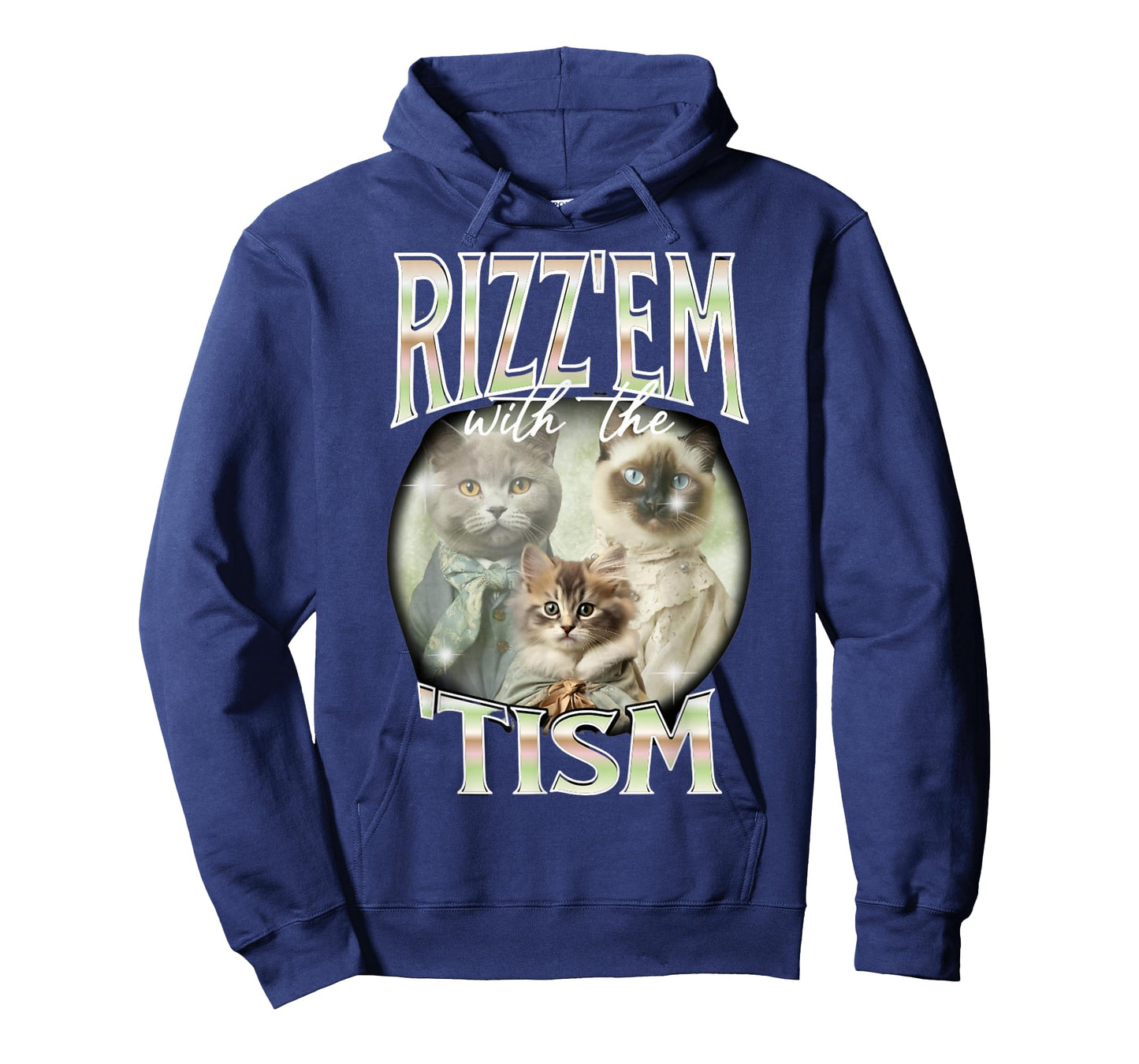 Rizz Em with The Tism Cat Autistic 90s Bootleg Rap Top T-Shirt