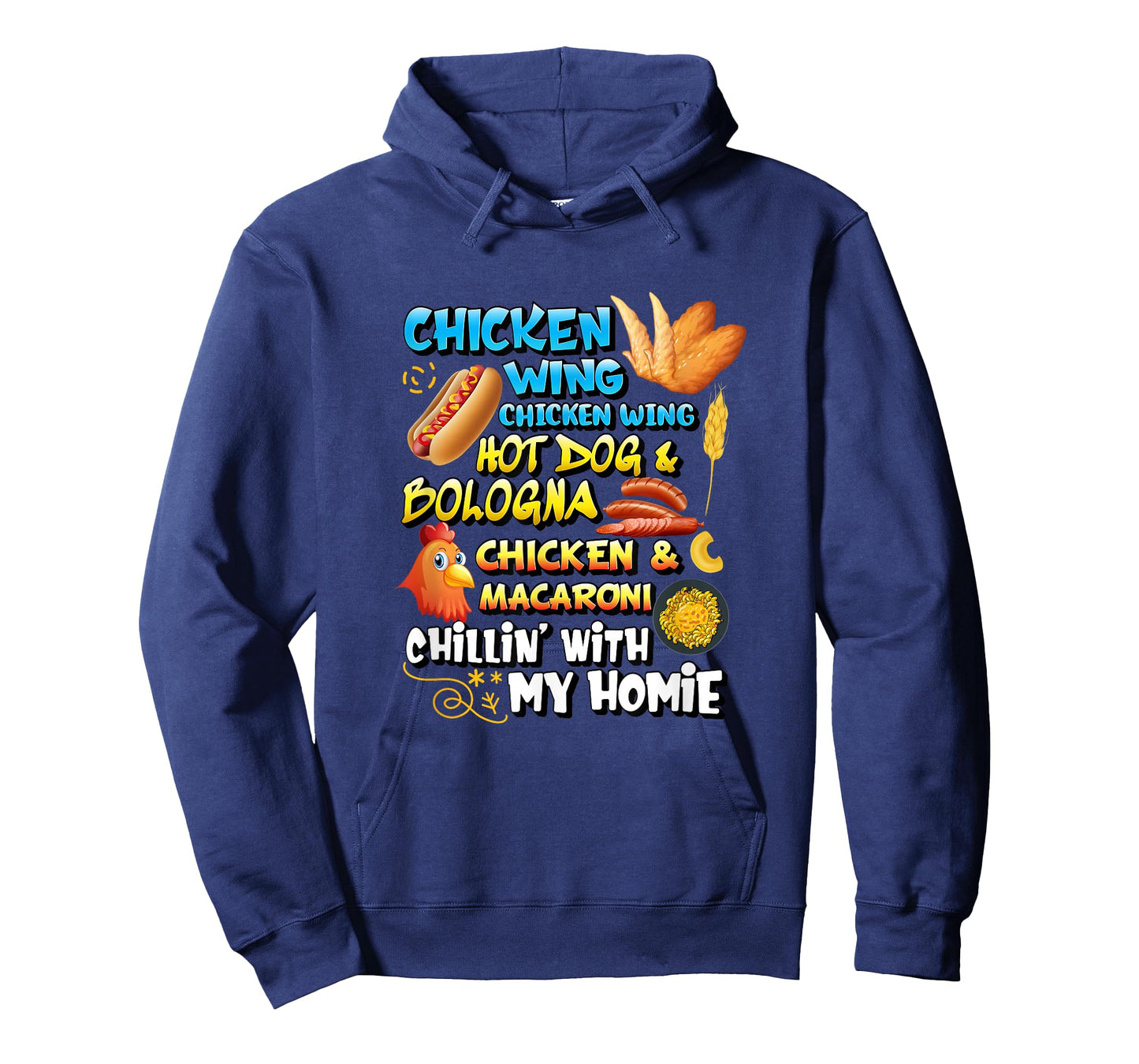 Cooked Chicken Wing Chicken Wing Hot Dog Bologna Macaroni T-Shirt