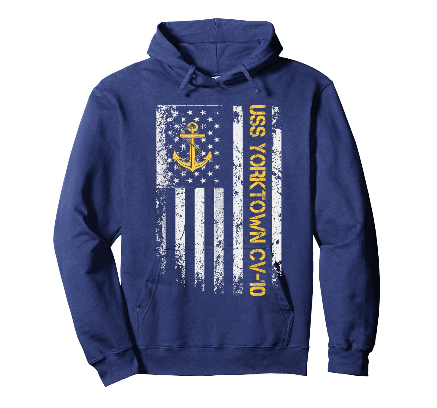USS Yorktown CV-10 Aircraft Carrier USA Flag Veterans Day Women Men T-Shirt