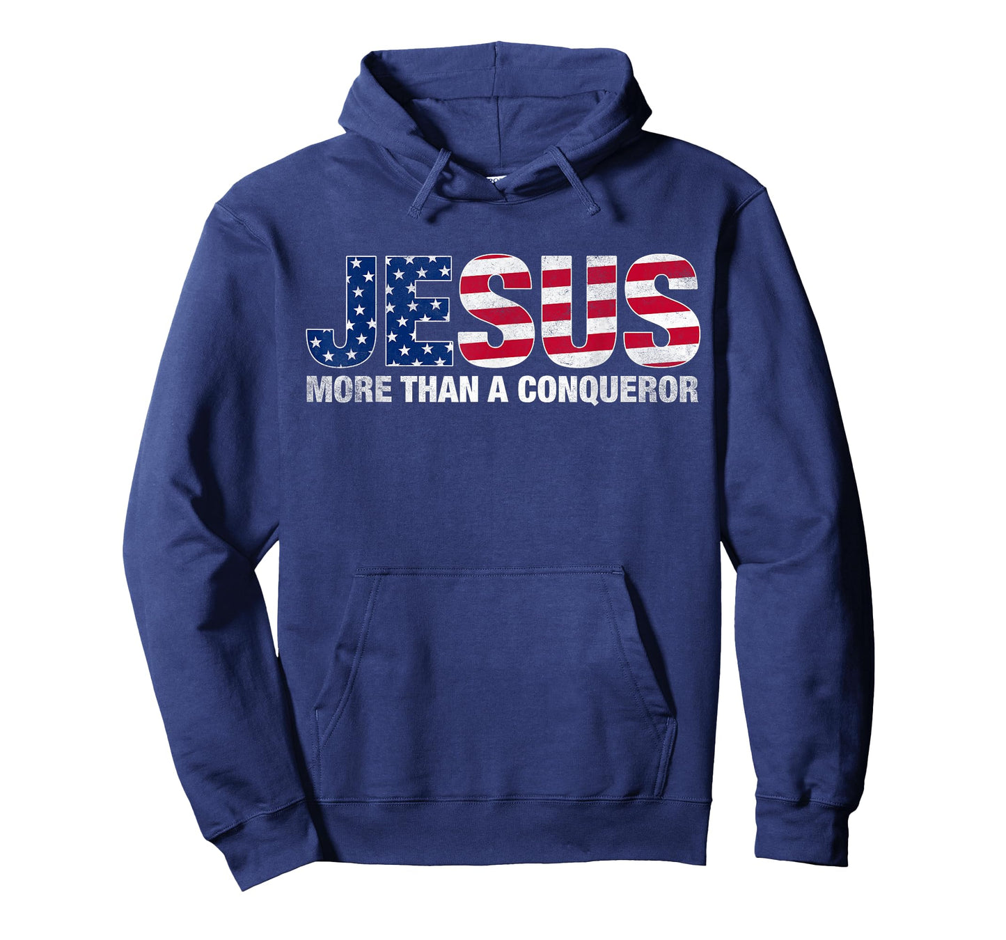 Jesus More Than A Conqueror American Flag Design T-Shirt