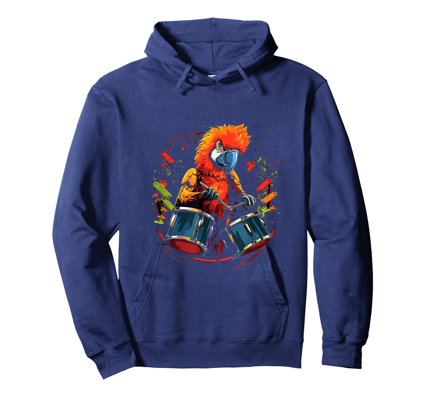 Parrot Drummer Drums Player Bird Drumming T-Shirt